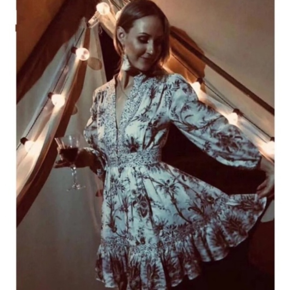 NEW MILA BOHO GYPSY HIPPIE FLORAL TUNIC DRESS GOWN - Picture 4 of 7